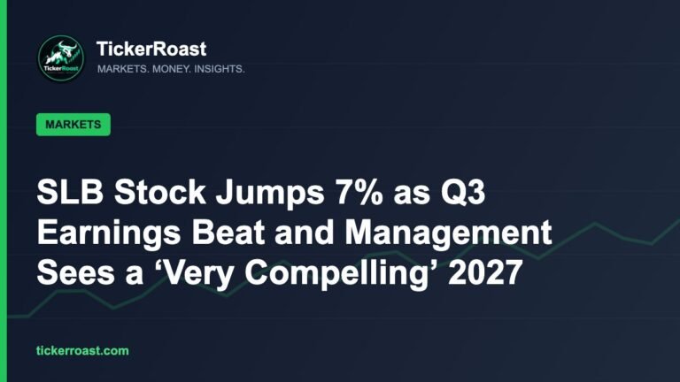 SLB Stock Jumps 7% as Q3 Earnings Beat and Management Sees a ‘Very Compelling’ 2027 – TickerRoast